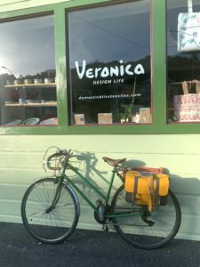 Bicycle in front of shop window