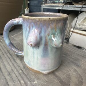 boob mug - rainbow