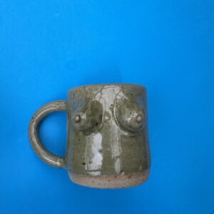 boob mug - olive