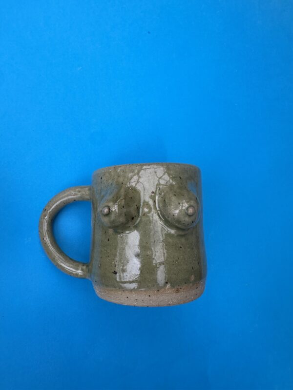 boob mug - olive