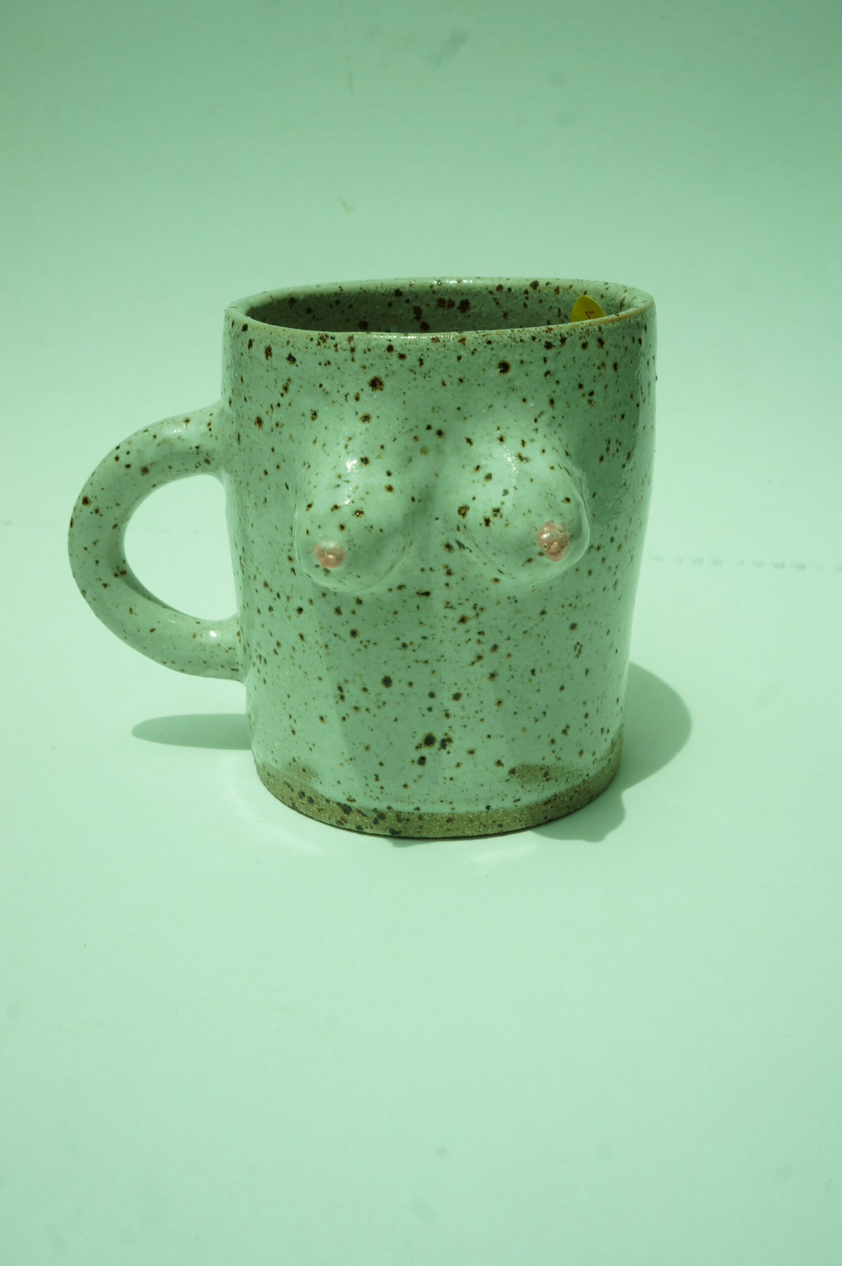 White boobs mug with pink nipples