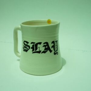 SLAY tankard - white & black