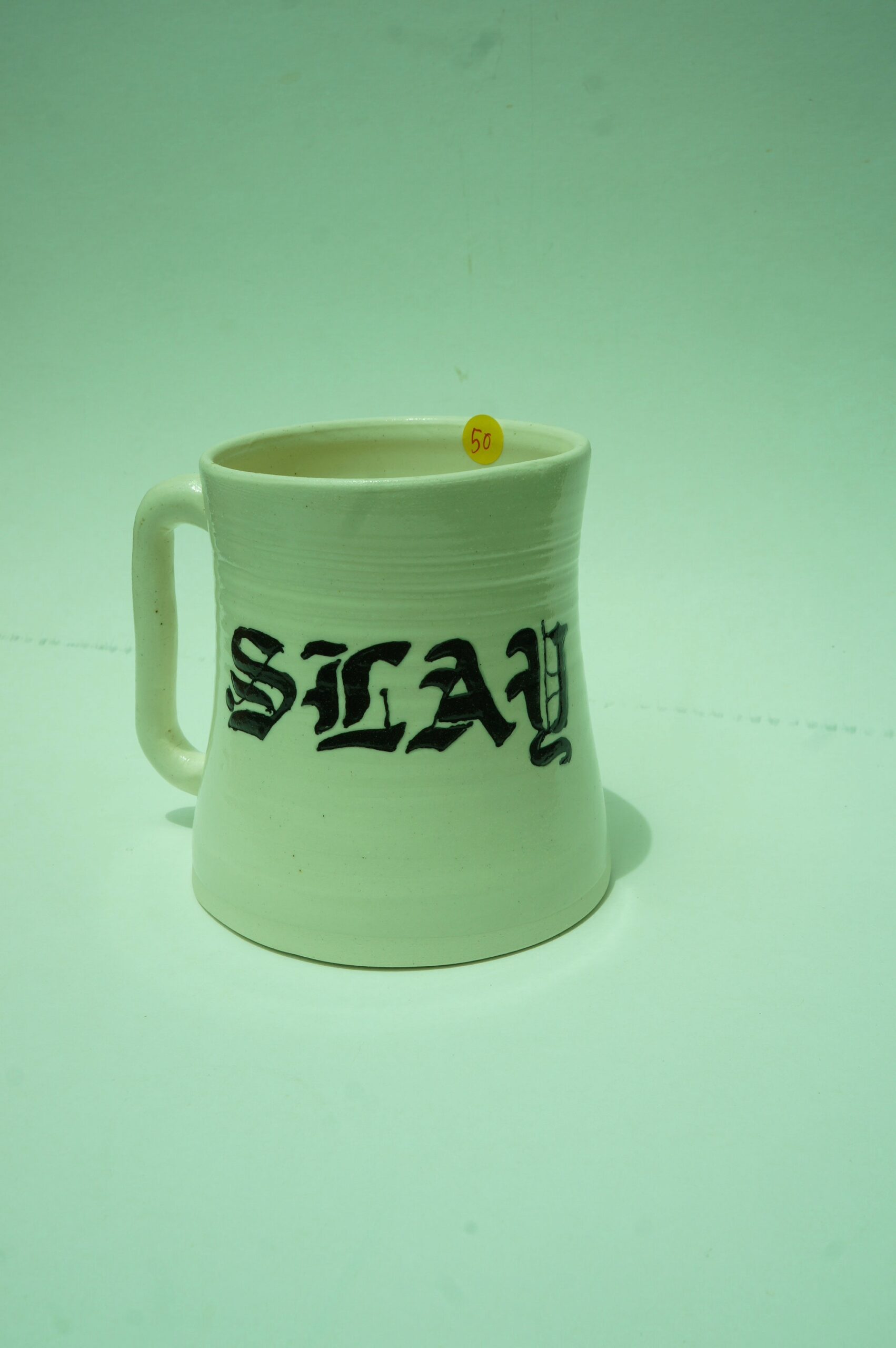SLAY tankard - white & black