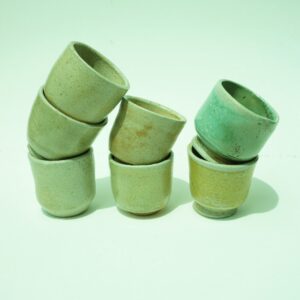 Woodfired shot glasses - cream