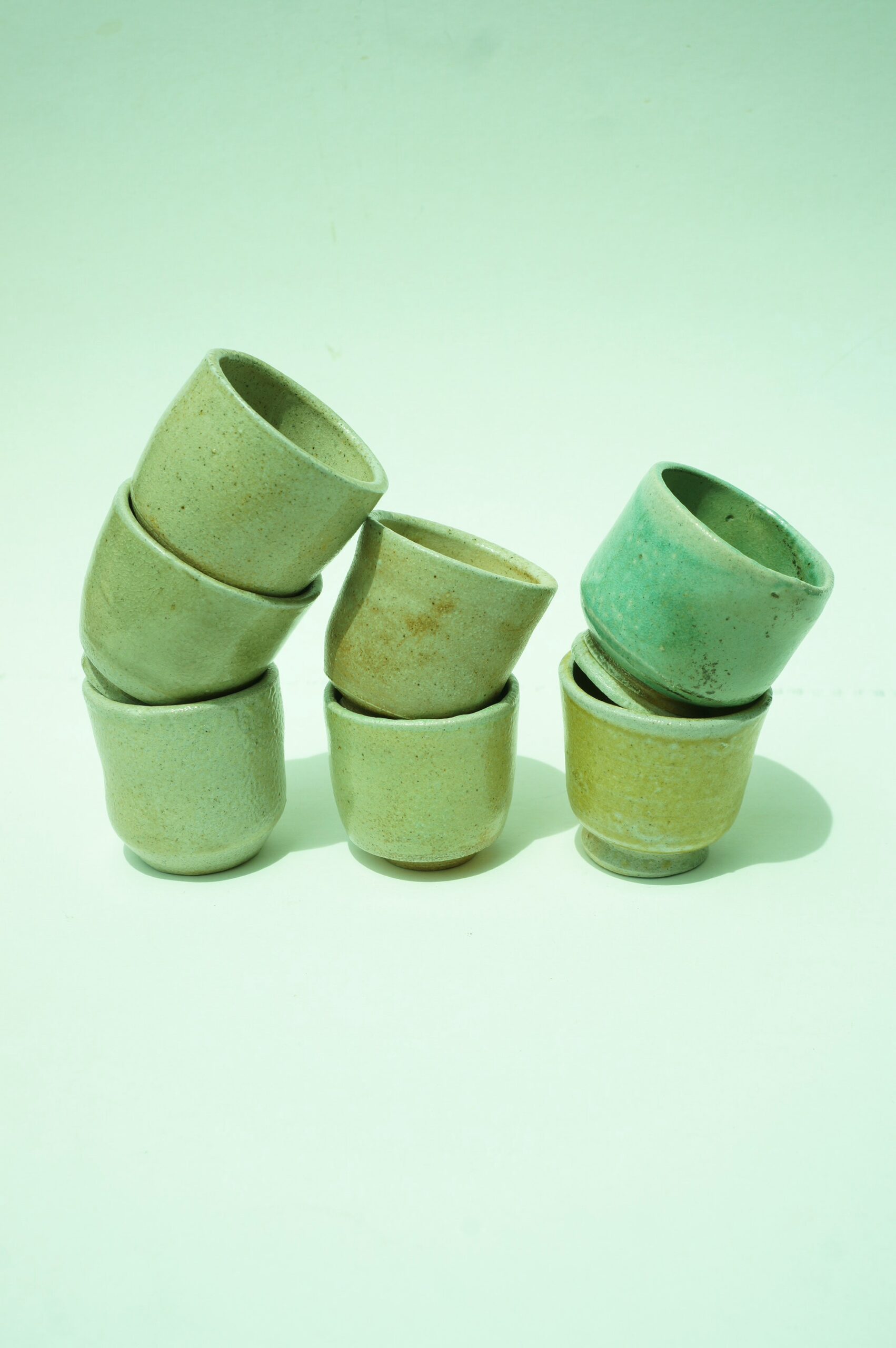 Woodfired shot glasses - cream