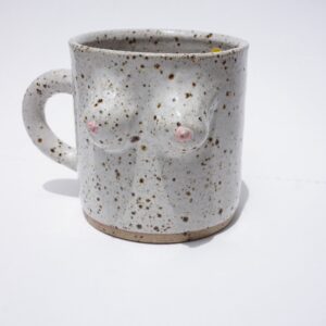 White boob mug with pink nipples 1