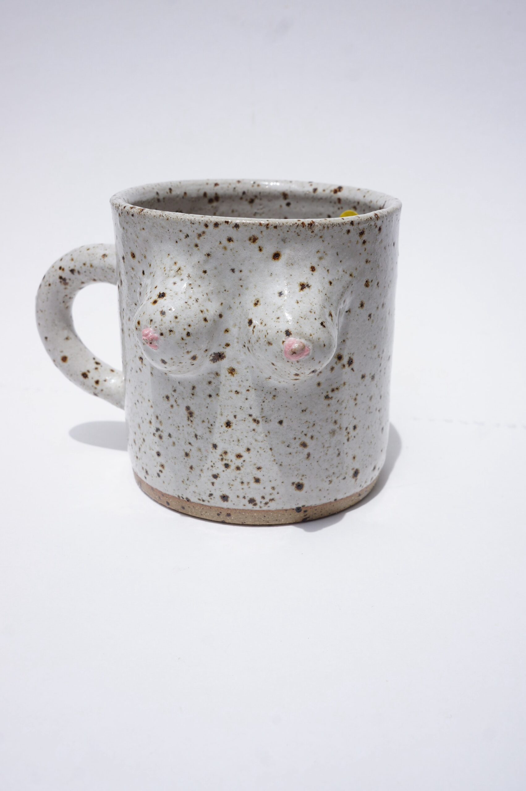 White boob mug with pink nipples 1