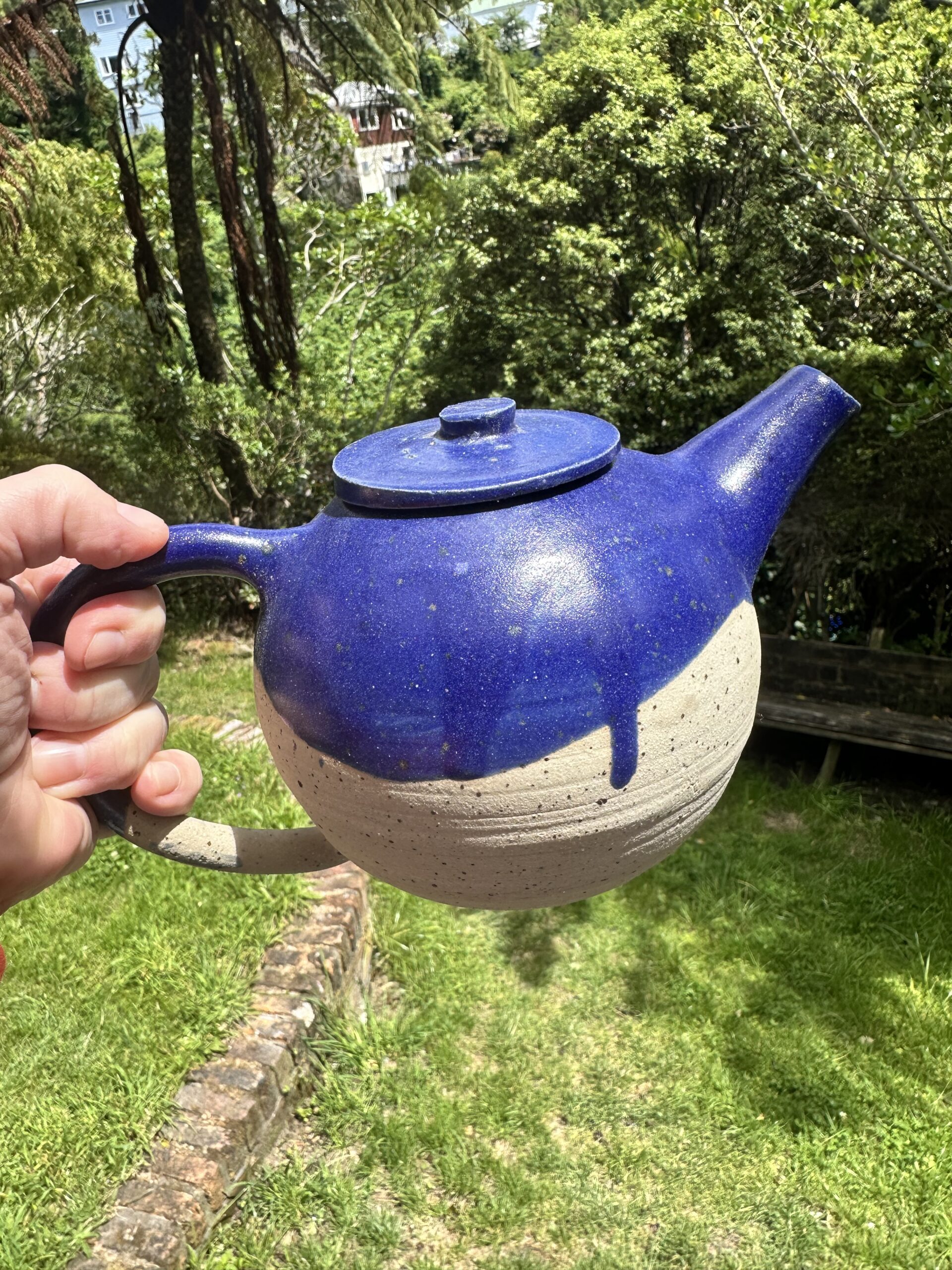 Blue teapot